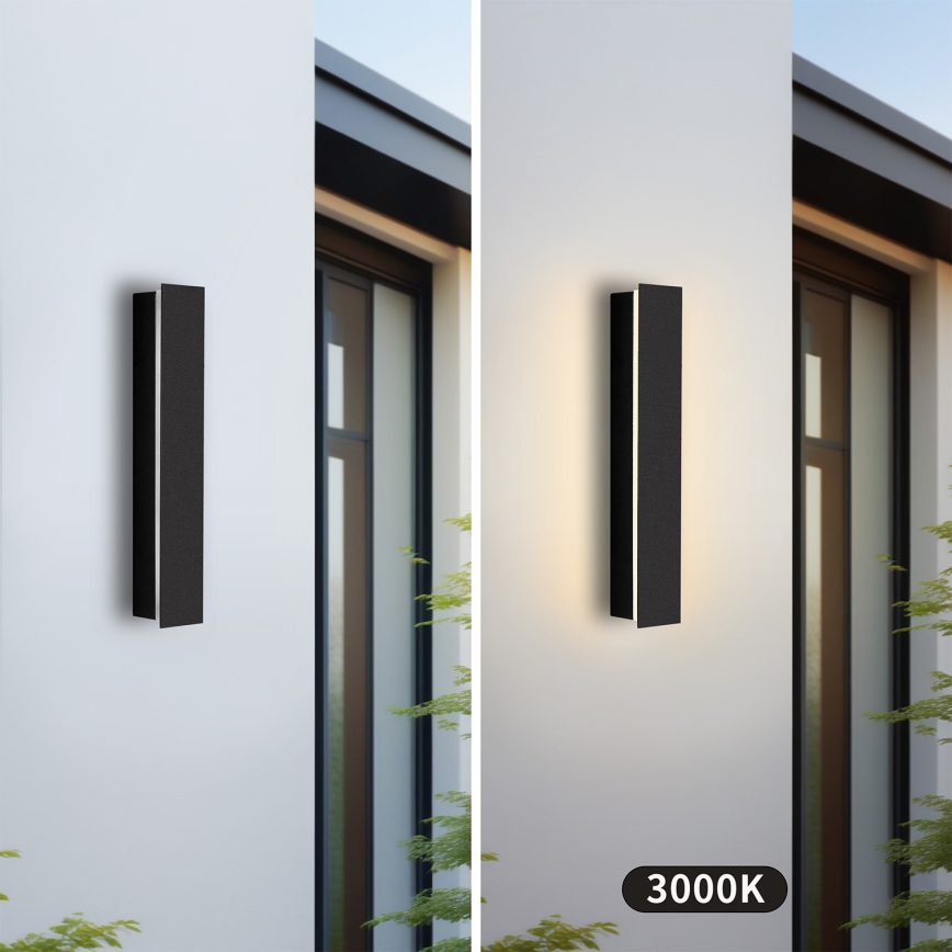 Brilagi - LED vanjsko zidno svjetlo LINEAR LED/8W/230V 3000K IP65 30 cm crna CRI 90