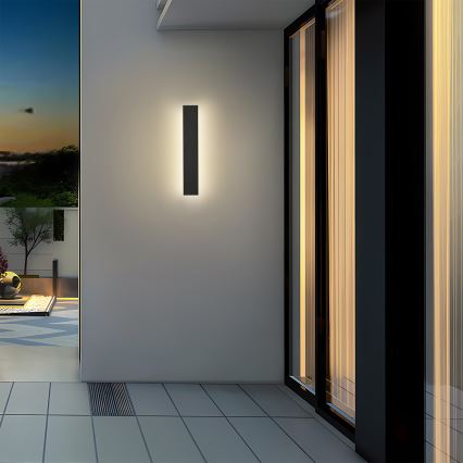 Brilagi - LED vanjsko zidno svjetlo LINEAR LED/8W/230V 3000K IP65 30 cm crna CRI 90