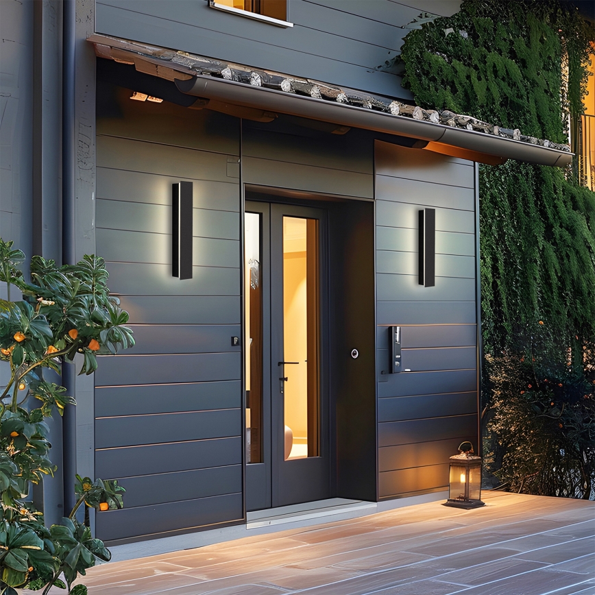 Brilagi - LED vanjsko zidno svjetlo LINEAR LED/8W/230V 3000K IP65 30 cm crna CRI 90