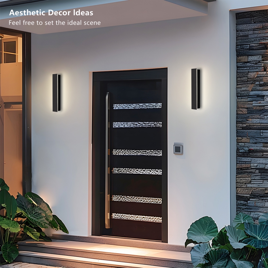 Brilagi - LED vanjsko zidno svjetlo LINEAR LED/8W/230V 3000K IP65 30 cm crna CRI 90