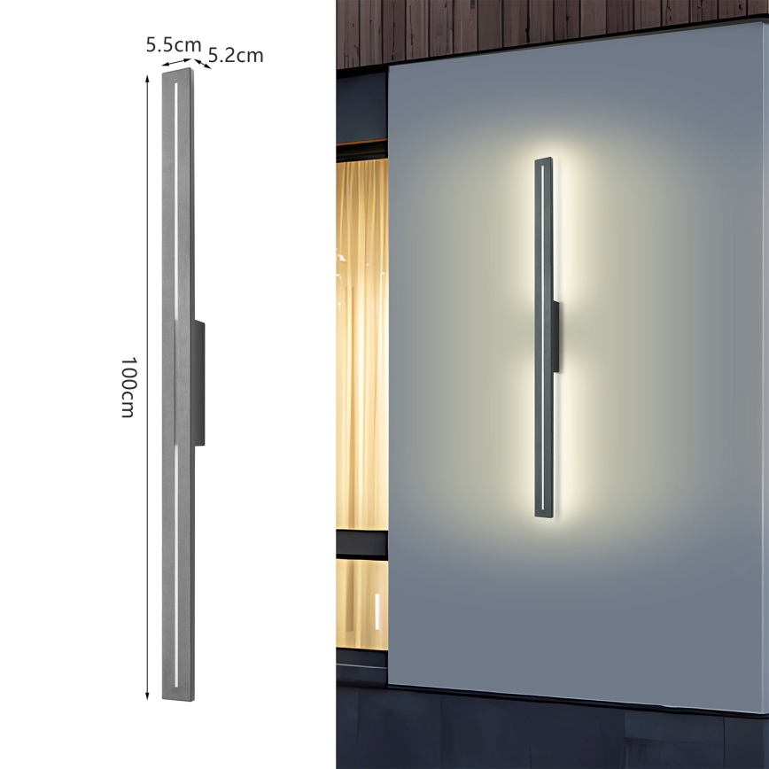 Brilagi - LED vanjsko zidno svjetilo LINEO LED/24W/230V 3000K IP65 100 cm antracit