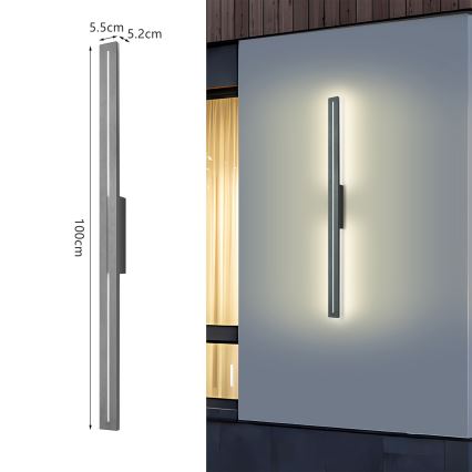 Brilagi - LED vanjsko zidno svjetlo LINEO LED/24W/230V 4000K IP65 100 cm antracit