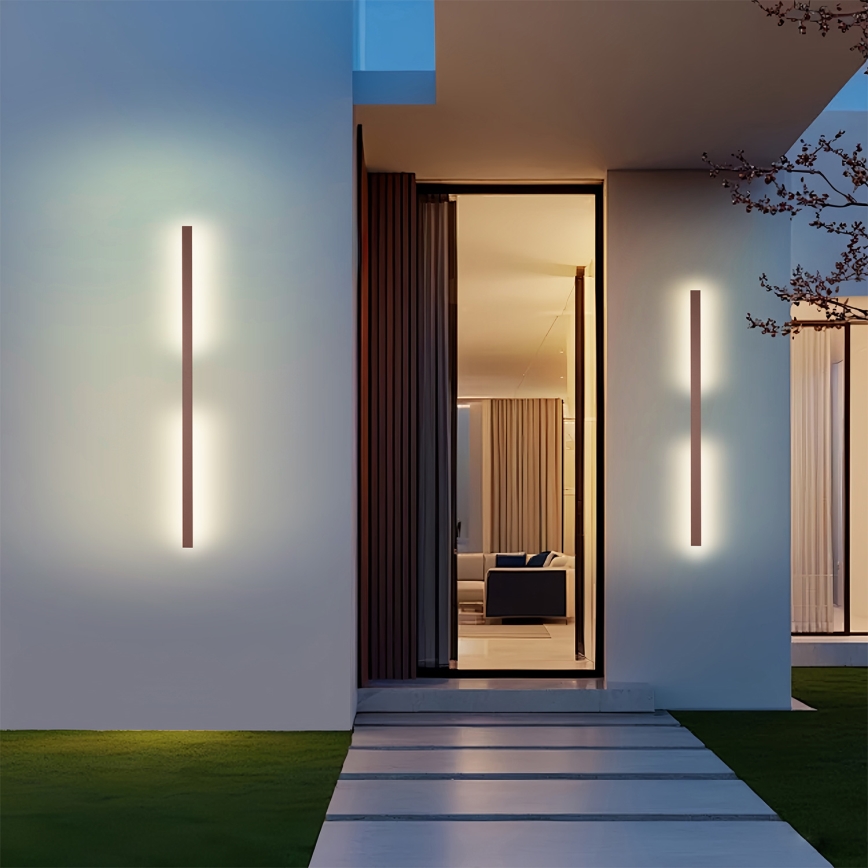 Brilagi - LED vanjska zidna svjetiljka LUNA LED/24W/230V 3000K IP65 100 cm smeđa CRI 90