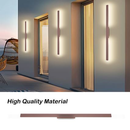 Brilagi - LED vanjska zidna svjetiljka LUNA LED/24W/230V 3000K IP65 100 cm smeđa CRI 90