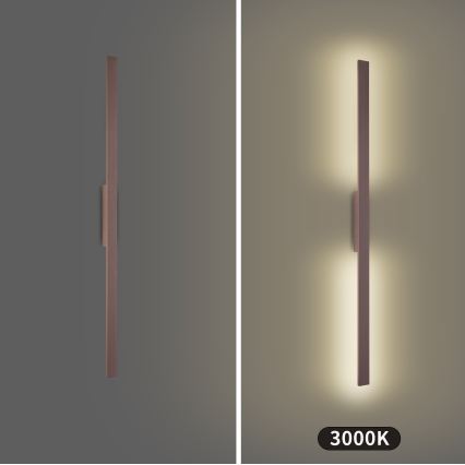 Brilagi - LED vanjska zidna svjetiljka LUNA LED/24W/230V 3000K IP65 100 cm smeđa CRI 90