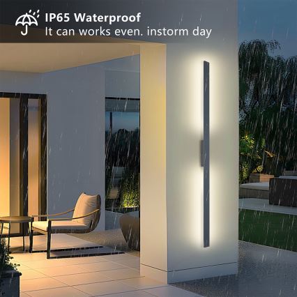 Brilagi - LED vanjska zidna svjetiljka LUNA LED/30W/230V 3000K IP65 150 cm antracit CRI 90