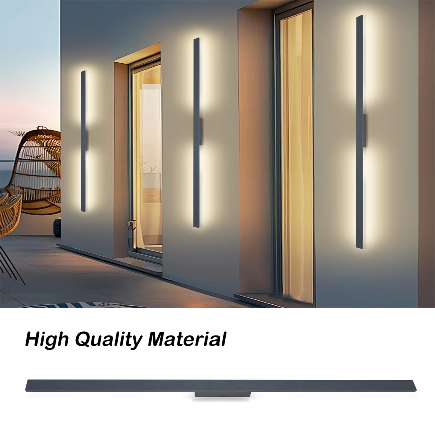 Brilagi - LED vanjska zidna svjetiljka LUNA LED/30W/230V 3000K IP65 150 cm antracit CRI 90
