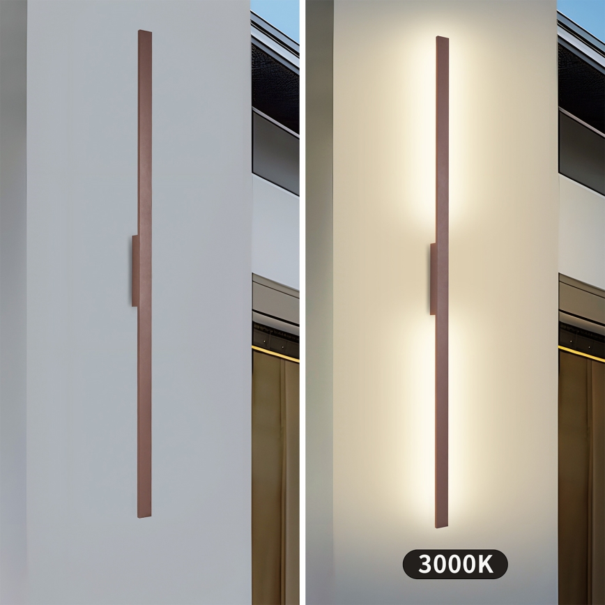 Brilagi - LED vanjsko zidno svjetlo LUNA LED/30W/230V 3000K IP65 150 cm smeđa CRI 90