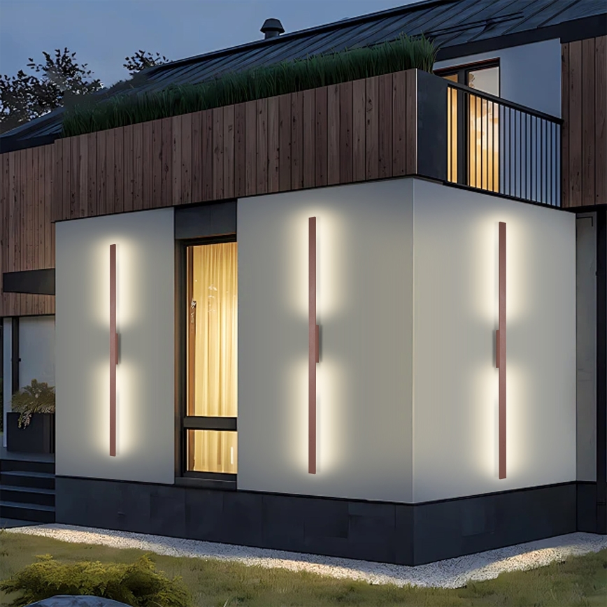 Brilagi - LED vanjsko zidno svjetlo LUNA LED/30W/230V 3000K IP65 150 cm smeđa CRI 90