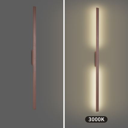 Brilagi - LED vanjsko zidno svjetlo LUNA LED/30W/230V 3000K IP65 150 cm smeđa CRI 90