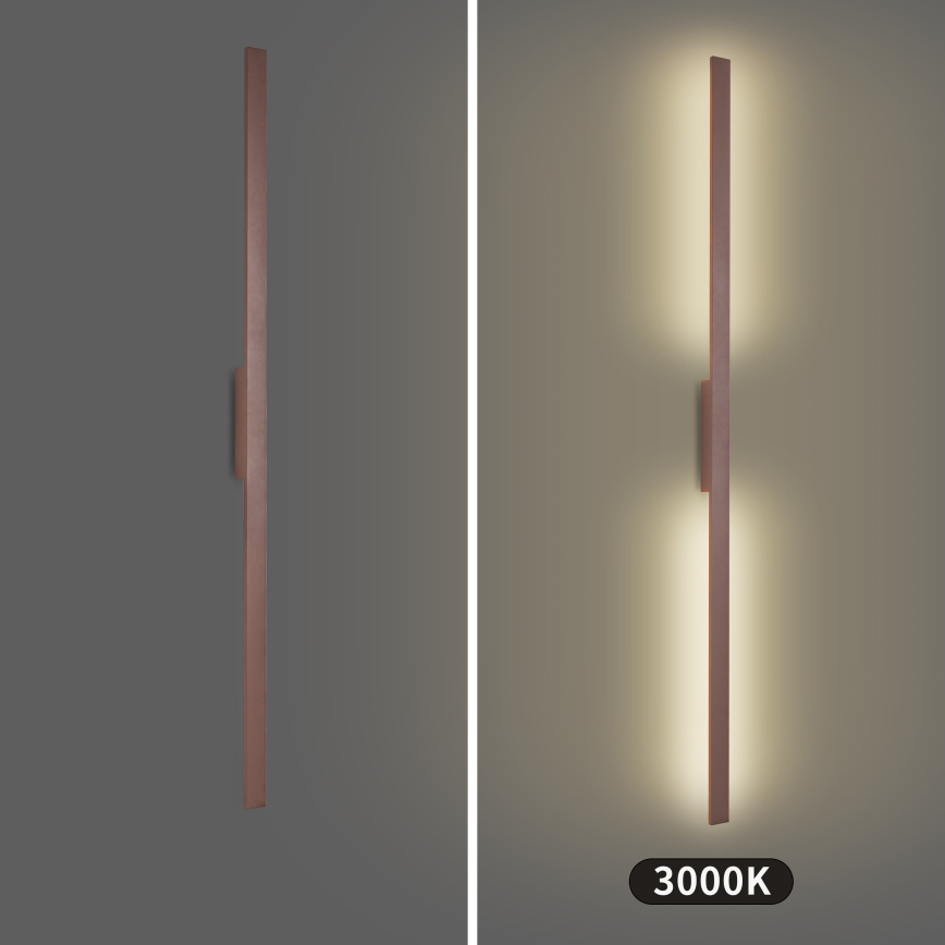 Brilagi - LED vanjsko zidno svjetlo LUNA LED/30W/230V 3000K IP65 150 cm smeđa CRI 90