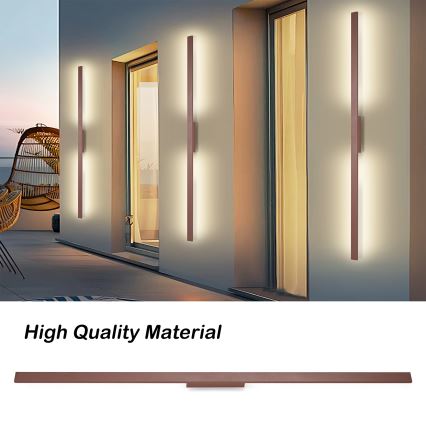 Brilagi - LED vanjsko zidno svjetlo LUNA LED/30W/230V 3000K IP65 150 cm smeđa CRI 90