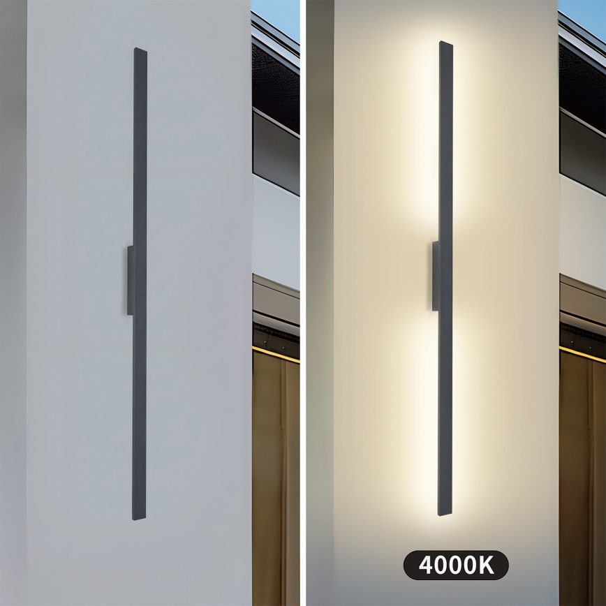 Brilagi - LED vanjsko zidno svjetlo LUNA LED/30W/230V 4000K IP65 150 cm antracit CRI 90