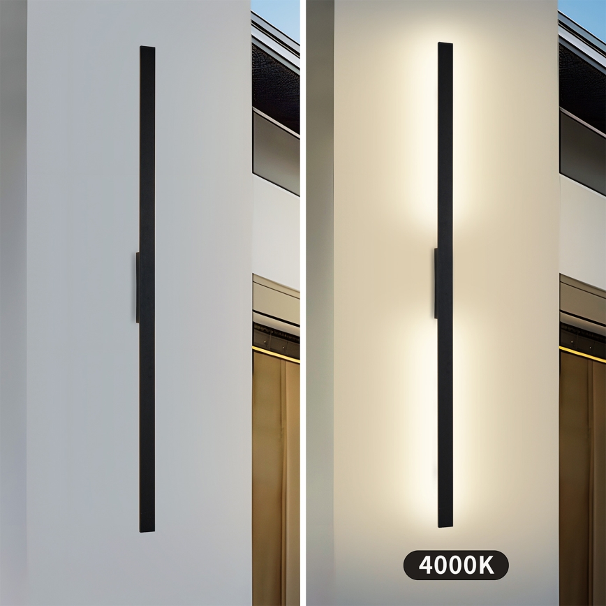 Brilagi - LED vanjska zidna svjetiljka LUNA LED/30W/230V 4000K IP65 150 cm crna CRI 90