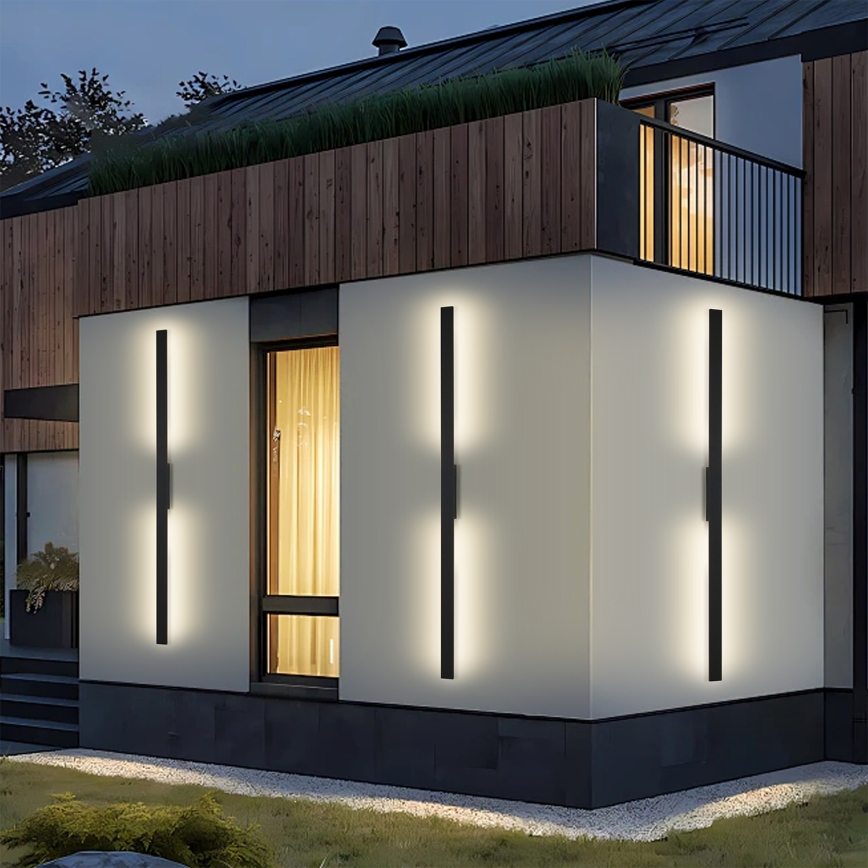 Brilagi - LED vanjska zidna svjetiljka LUNA LED/30W/230V 4000K IP65 150 cm crna CRI 90
