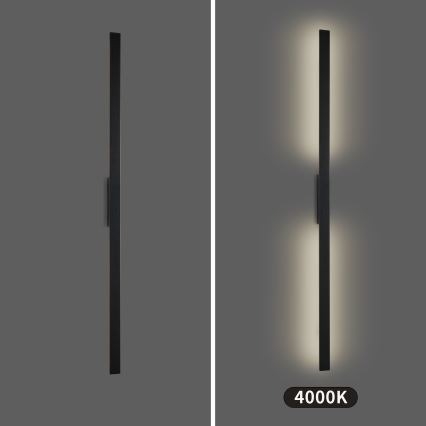 Brilagi - LED vanjska zidna svjetiljka LUNA LED/30W/230V 4000K IP65 150 cm crna CRI 90