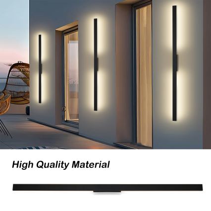 Brilagi - LED vanjska zidna svjetiljka LUNA LED/30W/230V 4000K IP65 150 cm crna CRI 90