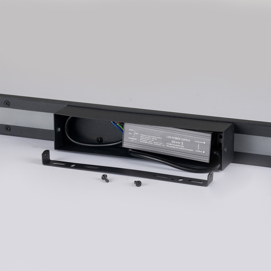 Brilagi - LED vanjska zidna svjetiljka LUNA LED/30W/230V 4000K IP65 150 cm crna CRI 90