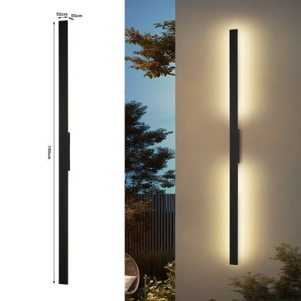Brilagi - LED vanjska zidna svjetiljka LUNA LED/30W/230V 4000K IP65 150 cm crna CRI 90