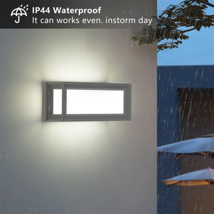 Brilagi - LED vanjska zidna svjetiljka PARKER LED/12W/230V 3000/4500/6000K siva IP44