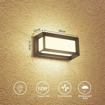 Brilagi - LED vanjsko zidno svjetlo PARKER LED/12W/230V antracit IP44
