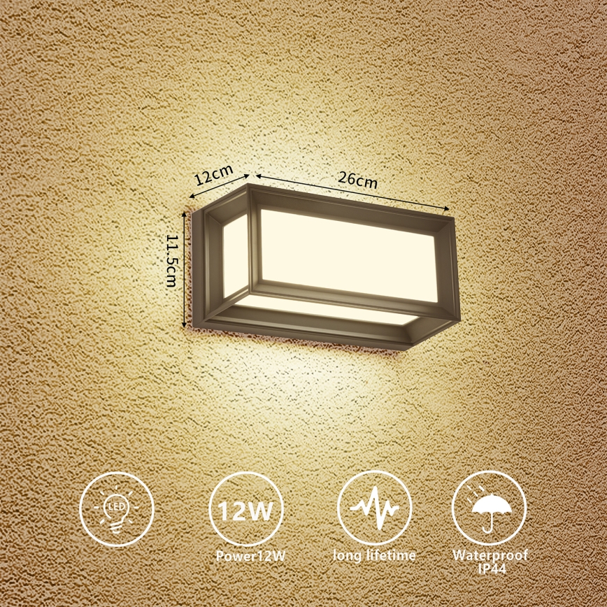 Brilagi - LED vanjsko zidno svjetlo PARKER LED/12W/230V antracit IP44