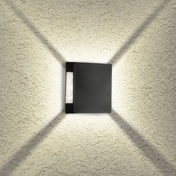 Brilagi - LED vanjsko zidno svjetlo QUADRAY LED/4W/230V crno IP65