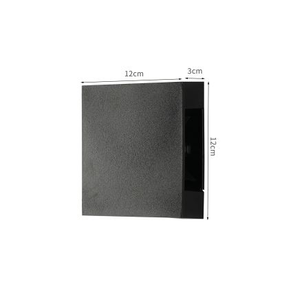 Brilagi - LED vanjsko zidno svjetlo QUADRAY LED/4W/230V crno IP65