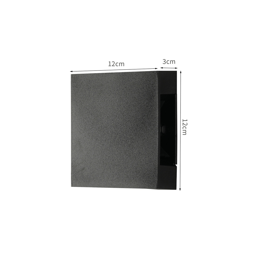 Brilagi - LED vanjsko zidno svjetlo QUADRAY LED/4W/230V crno IP65