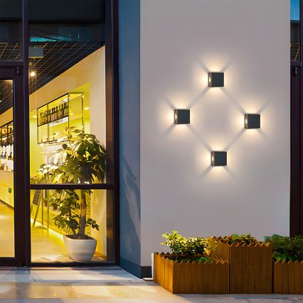 Brilagi - LED vanjsko zidno svjetlo QUADRAY LED/6W/230V antracit IP54