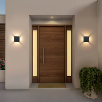 Brilagi - LED vanjsko zidno svjetlo QUADRAY LED/6W/230V crno IP54