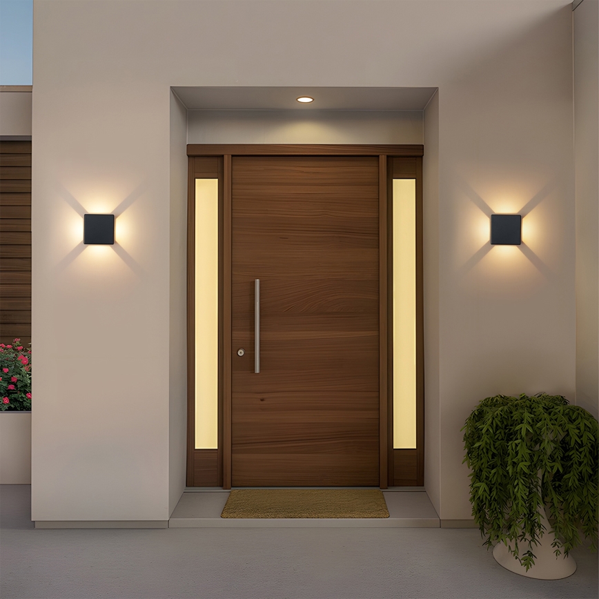 Brilagi - LED vanjsko zidno svjetlo QUADRAY LED/6W/230V crno IP54