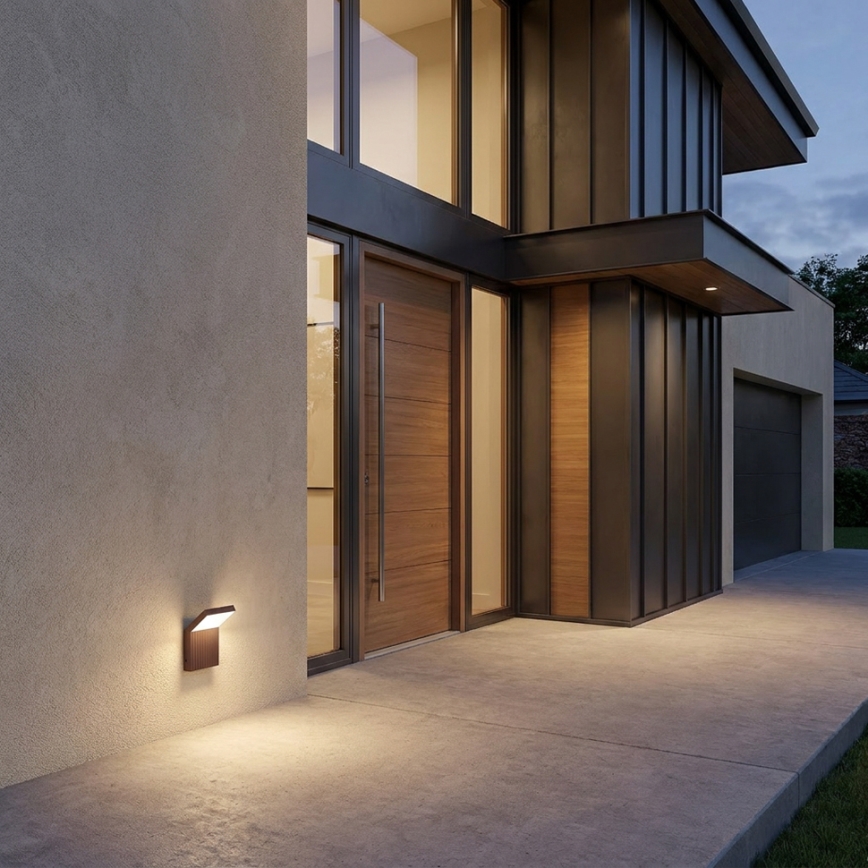 Brilagi - LED vanjsko zidno svjetlo RIANO LED/8W/230V smeđe IP65