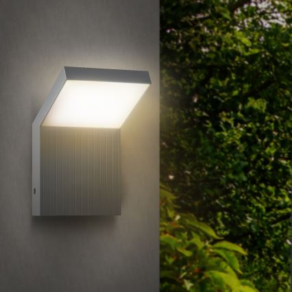 Brilagi - LED vanjsko zidno svjetlo RIANO LED/8W/230V srebrno IP65