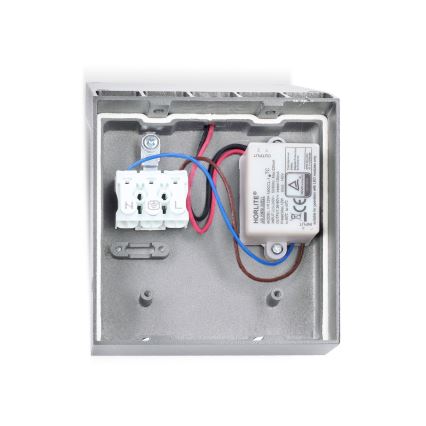 Brilagi - LED vanjsko zidno svjetlo RIANO LED/8W/230V srebrno IP65