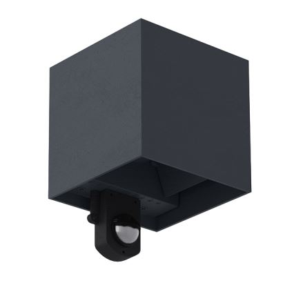 Brilagi - LED vanjsko zidno svjetlo s senzorom CUBE LED/6W/230V antracit IP65