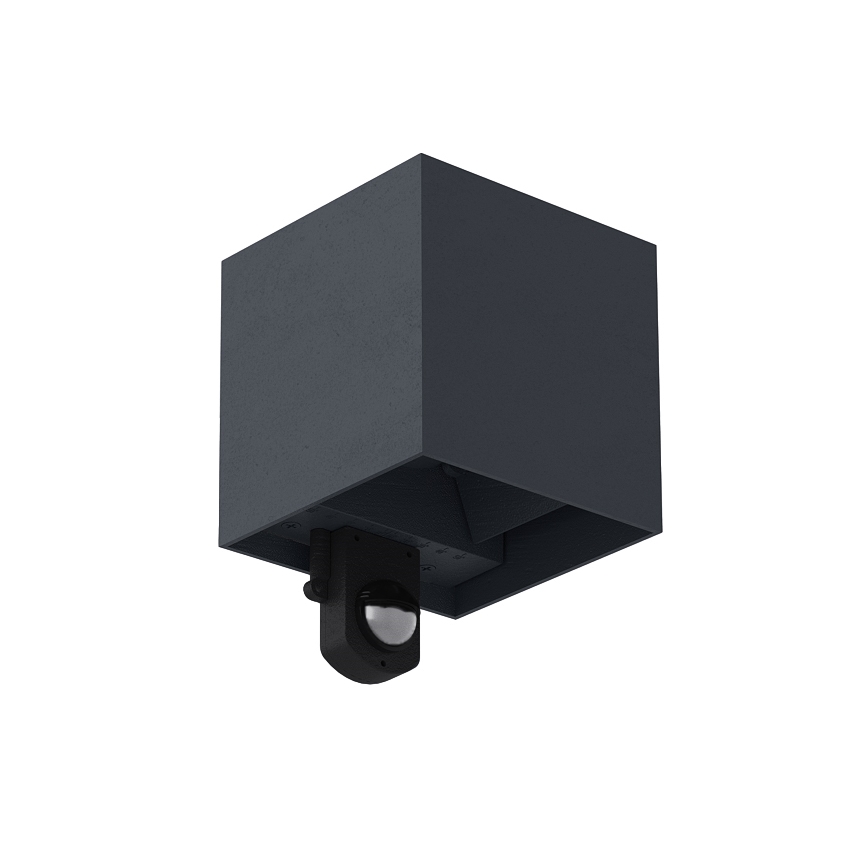 Brilagi - LED vanjsko zidno svjetlo s senzorom CUBE LED/6W/230V antracit IP65