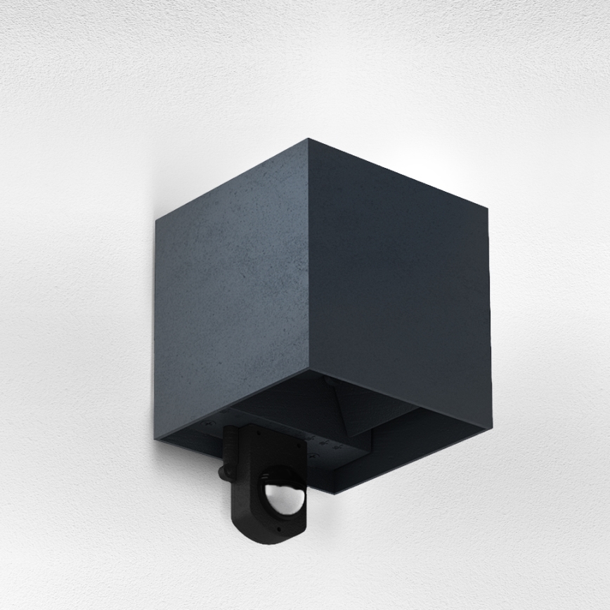 Brilagi - LED vanjsko zidno svjetlo s senzorom CUBE LED/6W/230V antracit IP65