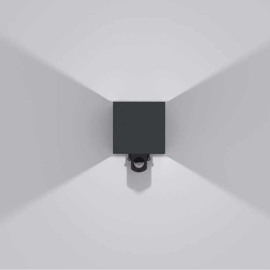 Brilagi - LED vanjsko zidno svjetlo s senzorom CUBE LED/6W/230V antracit IP65
