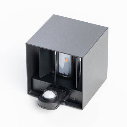BRILAGI - LED vanjsko zidno svjetlo s senzorom CUBE LED/6W/230V antracit IP65