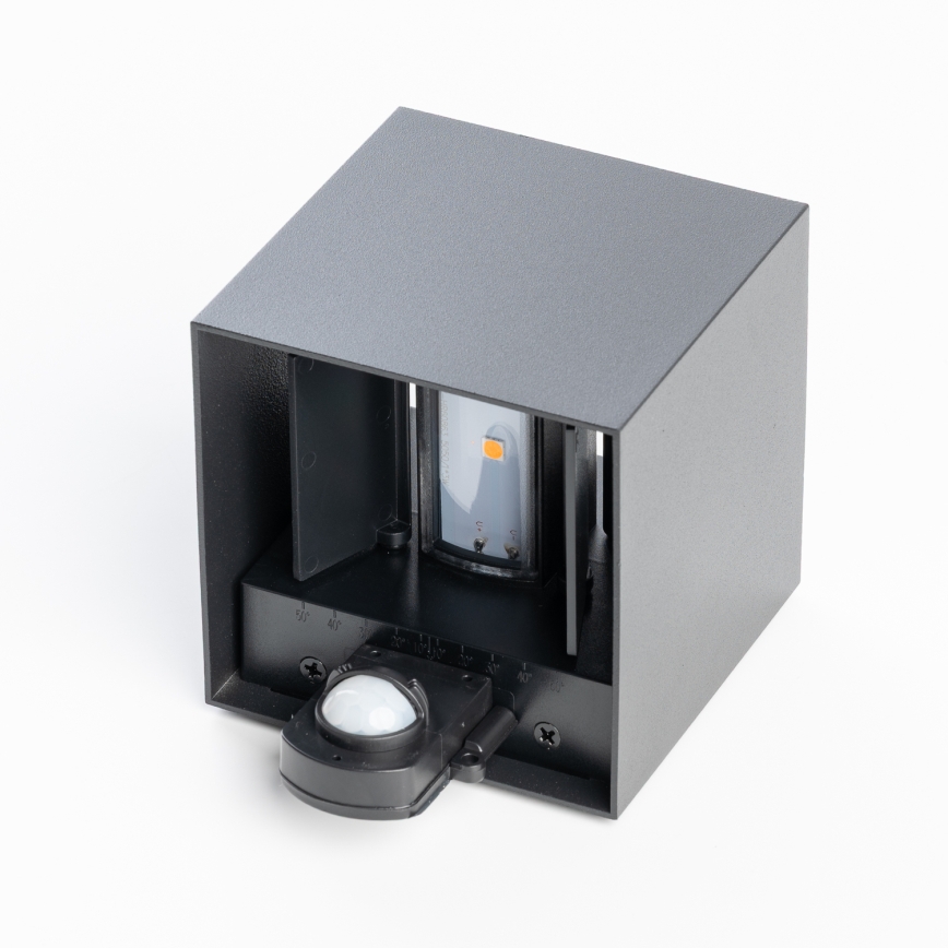 BRILAGI - LED vanjsko zidno svjetlo s senzorom CUBE LED/6W/230V antracit IP65