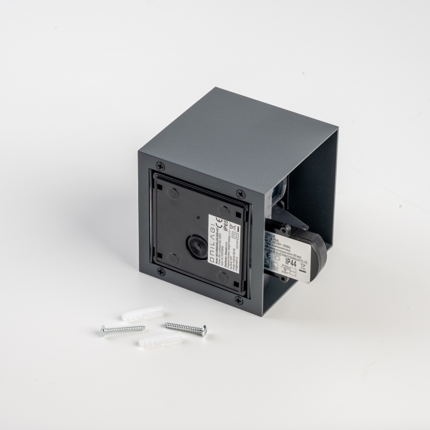 BRILAGI - LED vanjsko zidno svjetlo s senzorom CUBE LED/6W/230V antracit IP65