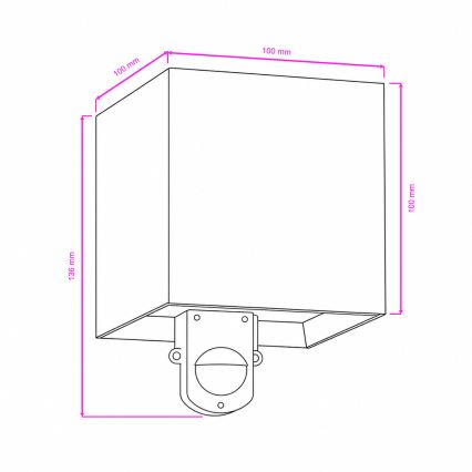 BRILAGI - LED vanjsko zidno svjetlo s senzorom CUBE LED/6W/230V antracit IP65