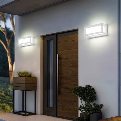 Brilagi - PARKER LED vanjsko zidno svjetlo s senzorom, 12W/230V, bijelo, IP44