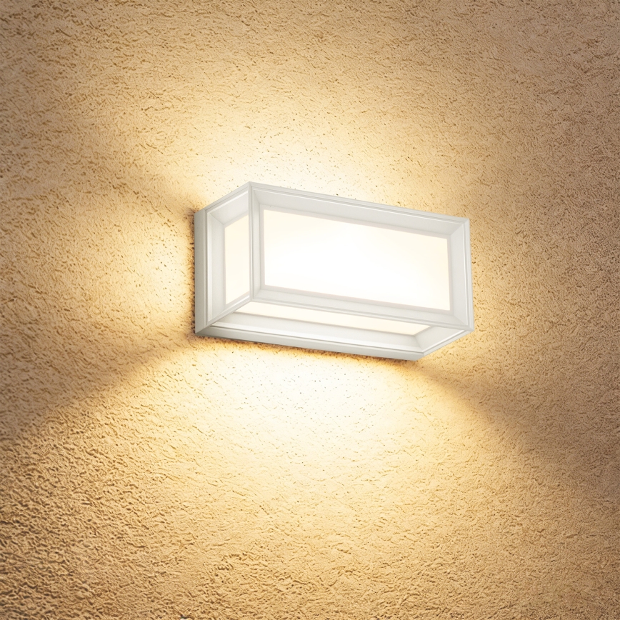 Brilagi - PARKER LED vanjsko zidno svjetlo s senzorom, 12W/230V, bijelo, IP44