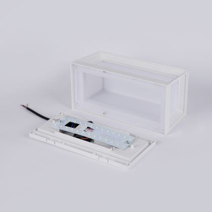 Brilagi - PARKER LED vanjsko zidno svjetlo s senzorom, 12W/230V, bijelo, IP44