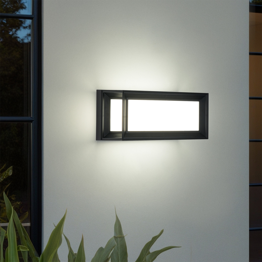 Brilagi - LED vanjsko zidno svjetlo s senzorom PARKER LED/12W/230V crno IP44