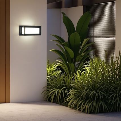 Brilagi - LED vanjsko zidno svjetlo s senzorom PARKER LED/12W/230V crno IP44