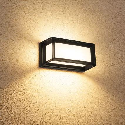 Brilagi - LED vanjsko zidno svjetlo s senzorom PARKER LED/12W/230V crno IP44