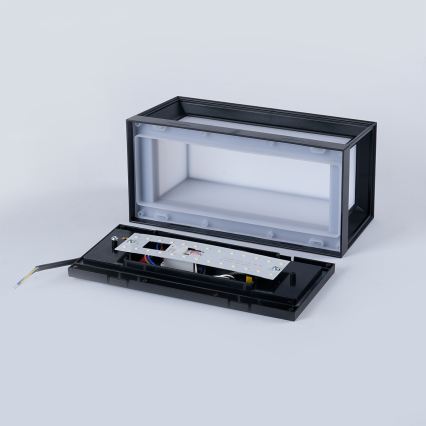 Brilagi - LED vanjsko zidno svjetlo s senzorom PARKER LED/12W/230V crno IP44